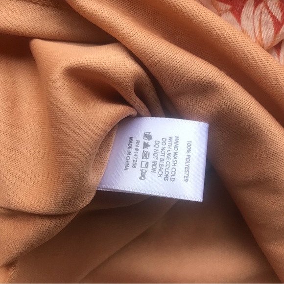 Simply Southern Floral Blouse Lined Baby Doll AOP Daisies LG Tie Back Ruffle - Picture 8 of 8